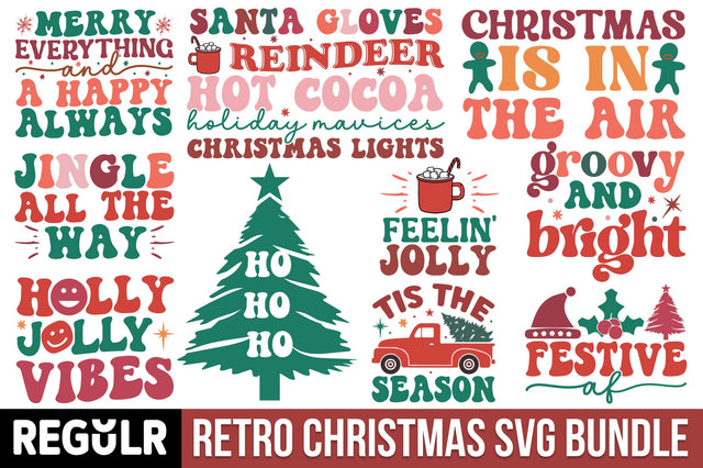 Retro Christmas Svg Bundle SVG Regulrcrative 