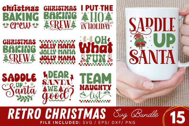 Retro Christmas SVG Bundle SVG Regulrcrative 