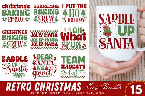 Retro Christmas SVG Bundle SVG Regulrcrative 