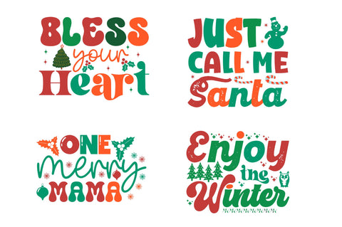 Retro Christmas SVG Bundle SVG Regulrcrative 