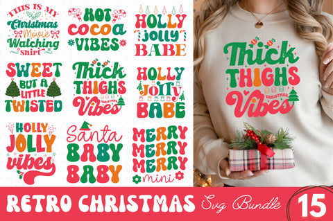 Retro Christmas SVG Bundle SVG Regulrcrative 