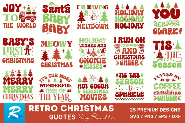Retro Christmas Svg Bundle SVG Regulrcrative 
