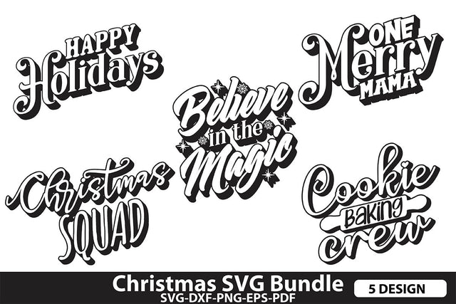 Retro Christmas SVG Bundle SVG shah alam 