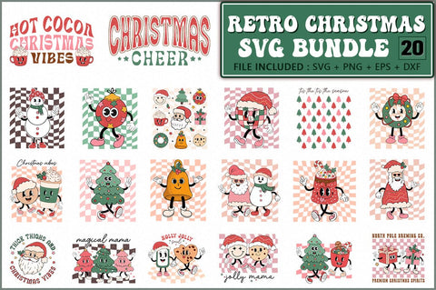 Retro Christmas SVG Bundle SVG Shetara Begum 