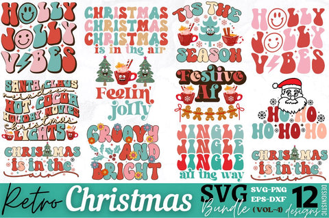 Retro Christmas SVG Bundle, SVG SVG DESIGNISTIC 