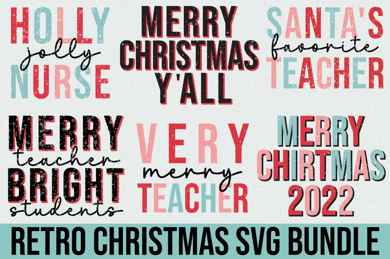 Retro Christmas Svg Bundle SVG SVGista 