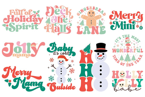 Retro Christmas SVG Bundle Vol.2 SVG CraftLabSVG 