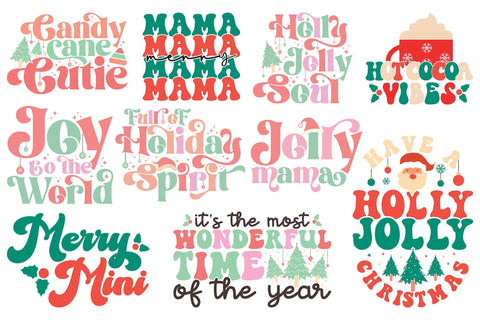 Retro Christmas SVG Bundle Vol.2 SVG CraftLabSVG 