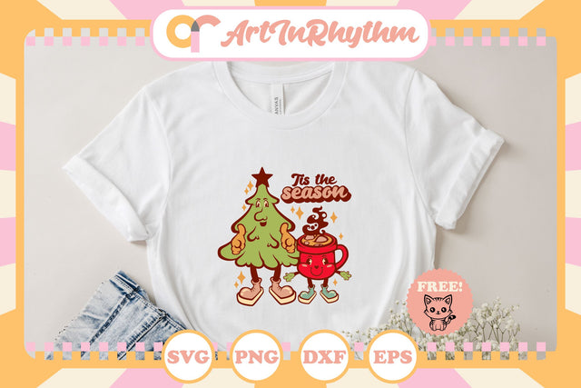 Retro Christmas svg / Christmas tree and Hot cocoa SVG Artinrhythm shop 