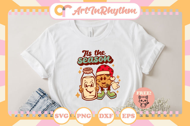 Retro Christmas svg / Cookies and milk svg SVG Artinrhythm shop 