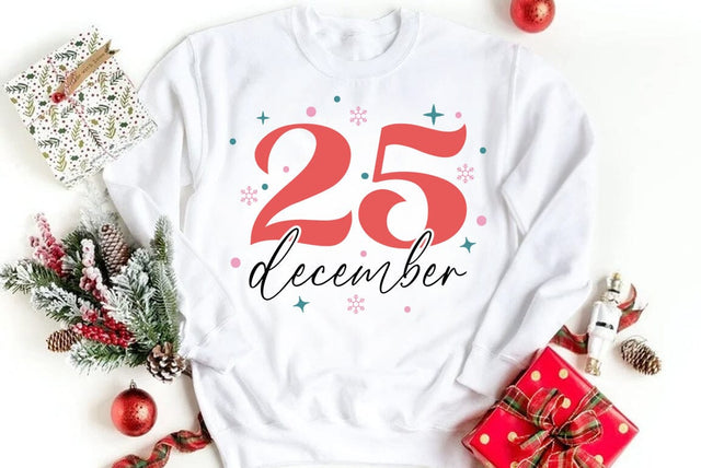 Retro Christmas SVG Design, 25 december SVG FiveStarCrafting 