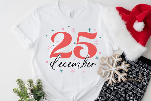 Retro Christmas SVG Design, 25 december SVG FiveStarCrafting 