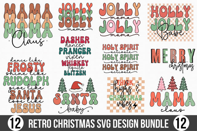 Retro Christmas SVG Design Bundle SVG SVGista 