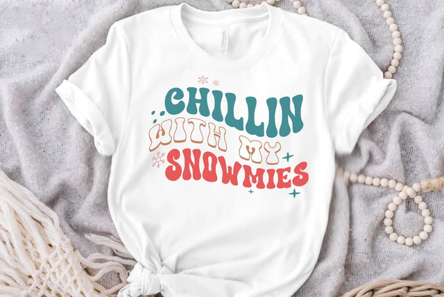 Retro Christmas SVG Design, Chillin with my snowmies SVG FiveStarCrafting 