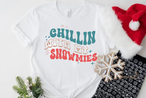 Retro Christmas SVG Design, Chillin with my snowmies SVG FiveStarCrafting 