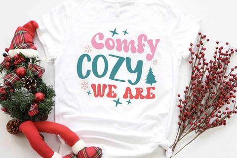 Retro Christmas SVG Design, Comfy cozy we are SVG FiveStarCrafting 