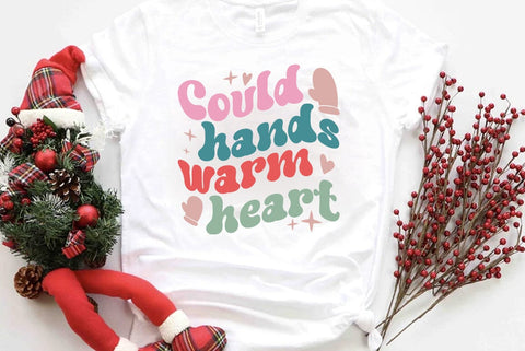 Retro Christmas SVG Design, Could hands warm heart SVG FiveStarCrafting 
