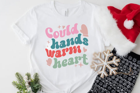 Retro Christmas SVG Design, Could hands warm heart SVG FiveStarCrafting 