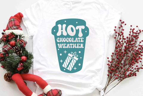 Retro Christmas SVG Design, Hot chocolate weather SVG FiveStarCrafting 