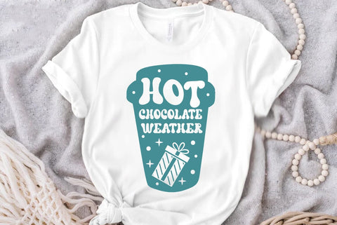 Retro Christmas SVG Design, Hot chocolate weather SVG FiveStarCrafting 