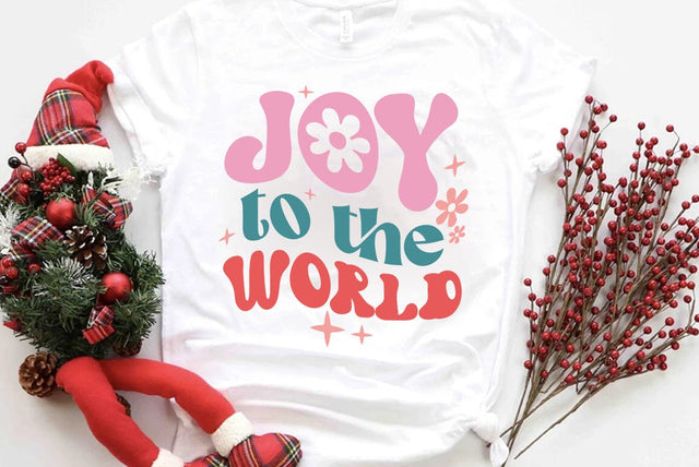 Retro Christmas SVG Design, Joy to the world SVG FiveStarCrafting 