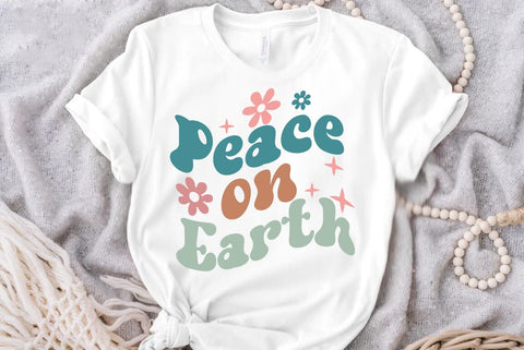 Retro Christmas SVG Design, Peace on earth SVG FiveStarCrafting 