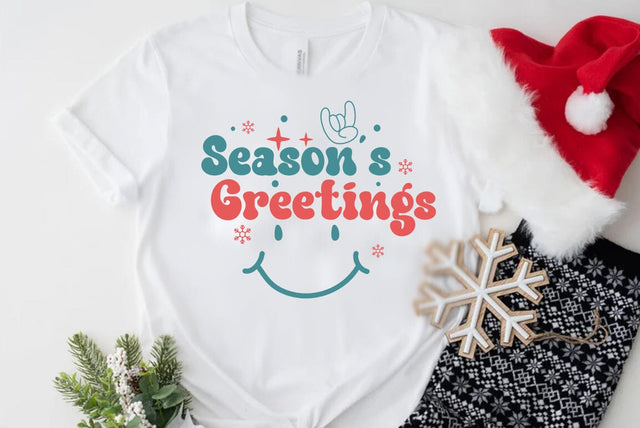 Retro Christmas SVG Design, Seasons Greetings SVG FiveStarCrafting 