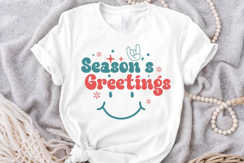 Retro Christmas SVG Design, Seasons Greetings SVG FiveStarCrafting 