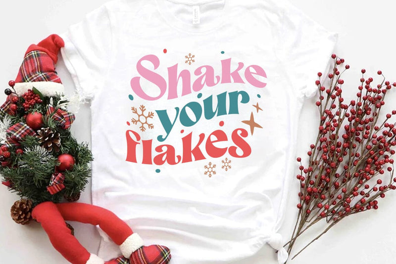 Retro Christmas SVG Design, Shake your flakes SVG FiveStarCrafting 