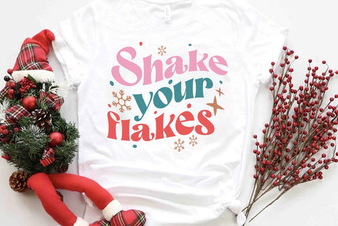 Retro Christmas SVG Design, Shake your flakes SVG FiveStarCrafting 