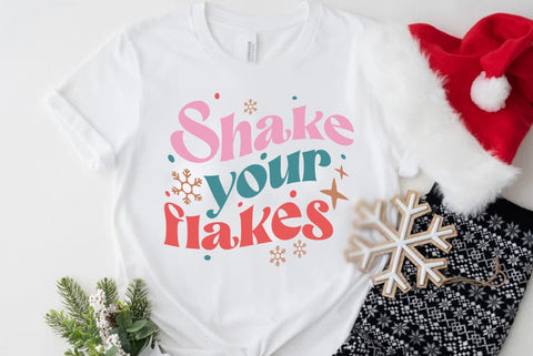 Retro Christmas SVG Design, Shake your flakes SVG FiveStarCrafting 