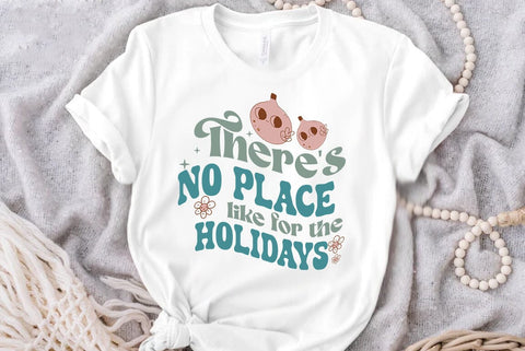 Retro Christmas SVG Design, Theres no place like for the holidays SVG FiveStarCrafting 