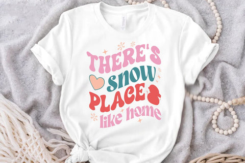 Retro Christmas SVG Design, Theres snow place like home SVG FiveStarCrafting 