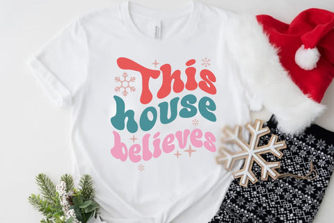 Retro Christmas SVG Design, This house believes SVG FiveStarCrafting 