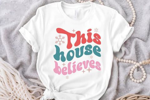 Retro Christmas SVG Design, This house believes SVG FiveStarCrafting 