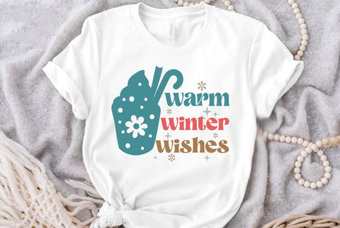 Retro Christmas SVG Design, Warm winter wishes SVG FiveStarCrafting 