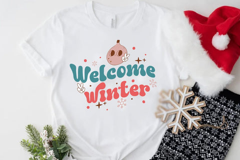 Retro Christmas SVG Design, Welcome winter SVG FiveStarCrafting 