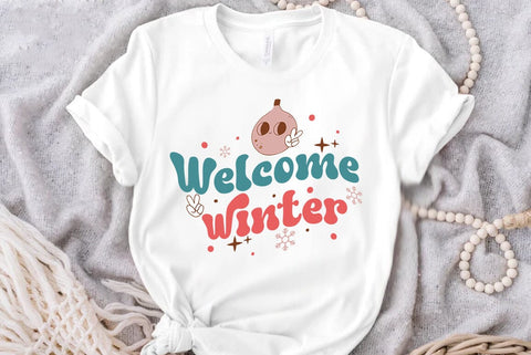 Retro Christmas SVG Design, Welcome winter SVG FiveStarCrafting 