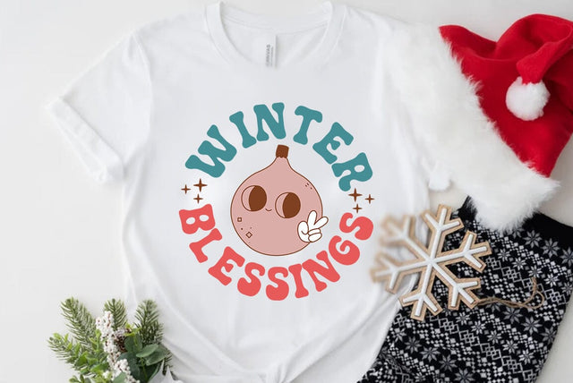 Retro Christmas SVG Design, Winter blessings SVG FiveStarCrafting 