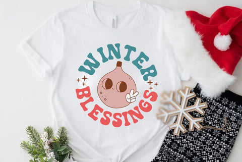 Retro Christmas SVG Design, Winter blessings SVG FiveStarCrafting 