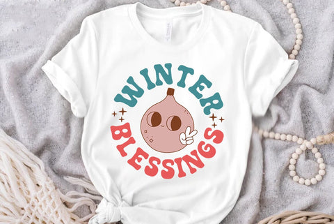 Retro Christmas SVG Design, Winter blessings SVG FiveStarCrafting 