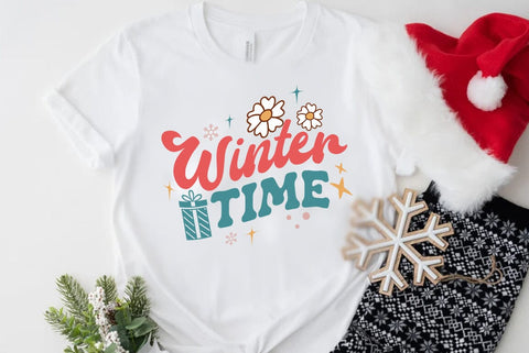 Retro Christmas SVG Design, Winter time SVG FiveStarCrafting 