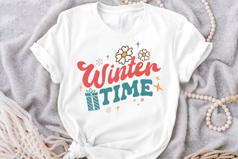 Retro Christmas SVG Design, Winter time SVG FiveStarCrafting 