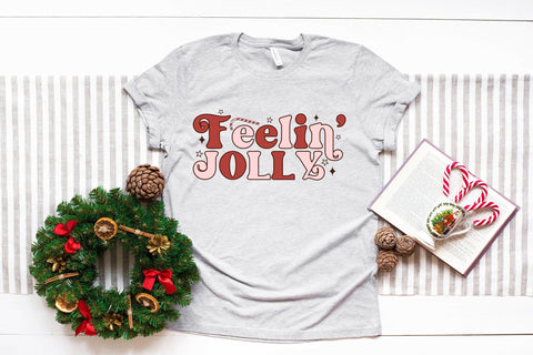 Retro Christmas SVG - Feelin Jolly Cut File SVG CraftLabSVG 