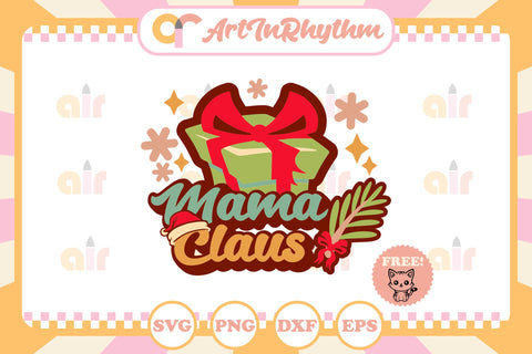 Retro Christmas svg / Mama Claus svg SVG Artinrhythm shop 