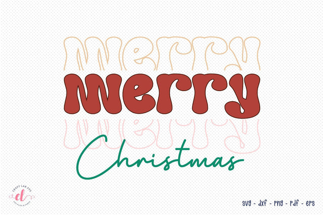 Retro Christmas SVG | Merry Christmas Cut File SVG CraftLabSVG 