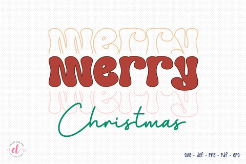 Retro Christmas SVG | Merry Christmas Cut File SVG CraftLabSVG 