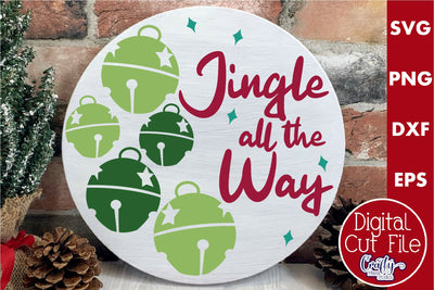 Retro Christmas Svg, Mid Century Sign, Jingle All The Way SVG Crafty Mama Studios 