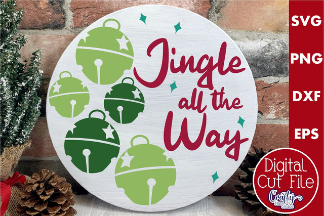 Retro Christmas Svg, Mid Century Sign, Jingle All The Way SVG Crafty Mama Studios 