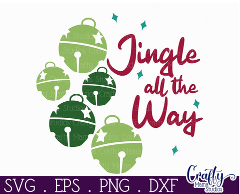 Retro Christmas Svg, Mid Century Sign, Jingle All The Way SVG Crafty Mama Studios 
